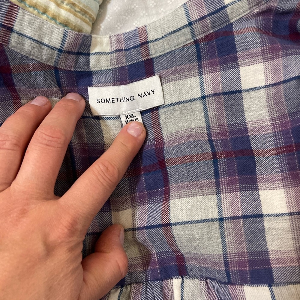 Flannel Plaid Ruffle Shirt - Picture 4 of 10